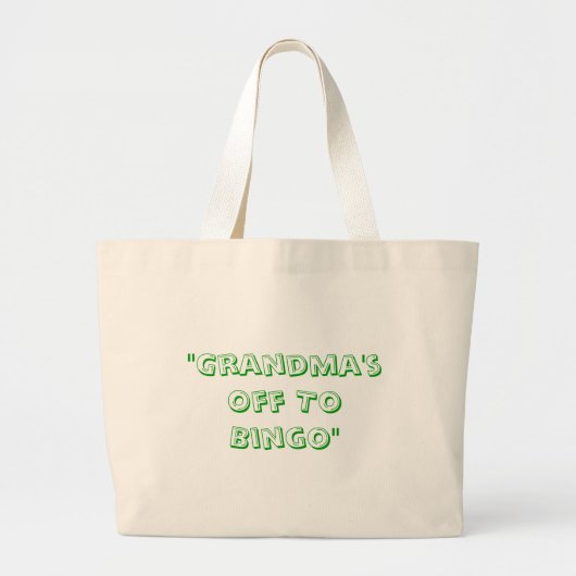 Grand Tote Bag "Grand-maman au bingo-test " (Devant)