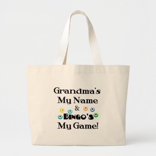 Grand Tote Bag Grand-maman et bingo-test (Devant)