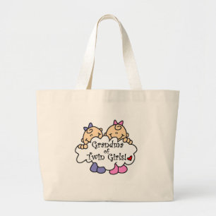Grand Tote Bag Grand-mère de filles jumelles