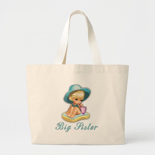 Grand Tote Bag Grand Soeur de plage (Devant)