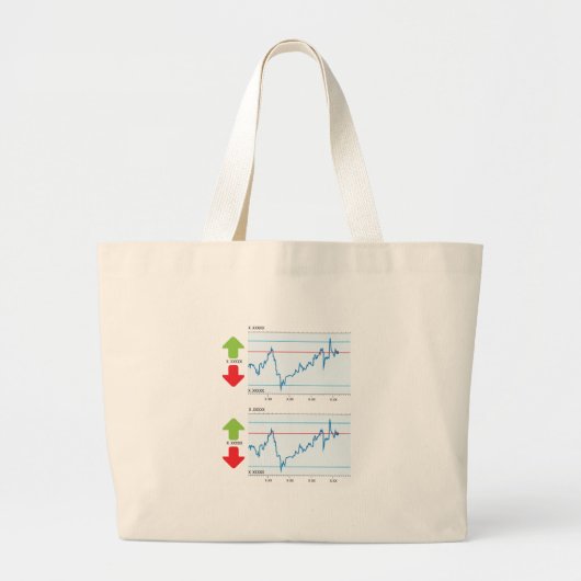 Grand Tote Bag Graphique marchand (Devant)
