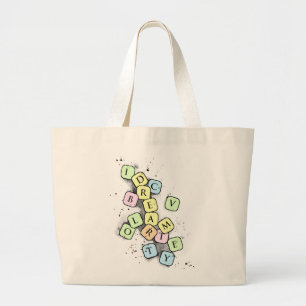 Grand Tote Bag Grattez les lettres