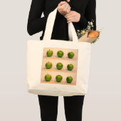 Grand Tote Bag Green Apple Trio (Devant (produit))