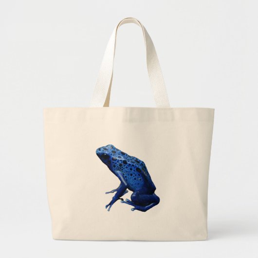 Grand Tote Bag Grenouille à tarte à poison bleu (Devant)