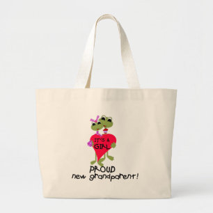 Grand Tote Bag Grenouille grand-parent de chemises et cadeaux pou