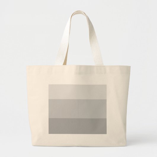 Grand Tote Bag Gris argenté rayé (Devant)
