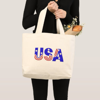 Grand Tote Bag Grocery Fourre-tout - USA en Stars & Stripes