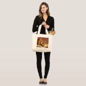 Grand Tote Bag Gros Chats - 6 (Devant (modèle))