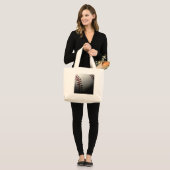 Grand Tote Bag Gros plan de base-ball (Devant (modèle))