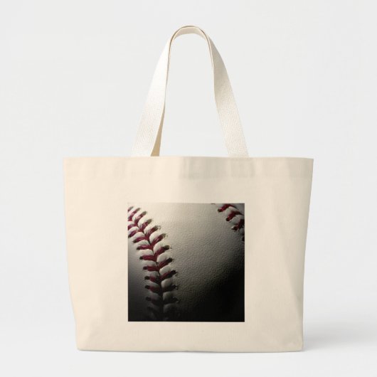 Grand Tote Bag Gros plan de base-ball (Devant)