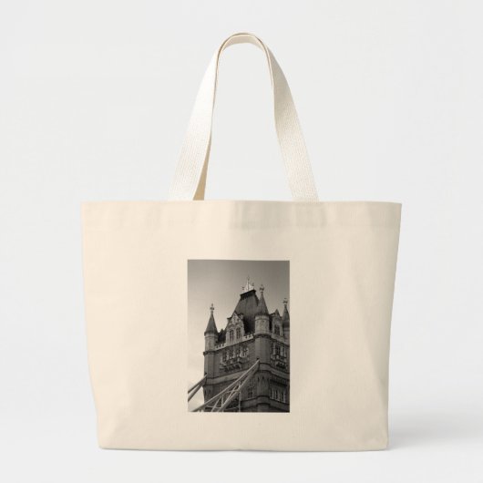 Grand Tote Bag Gros plan du London Tower Bridge (Devant)