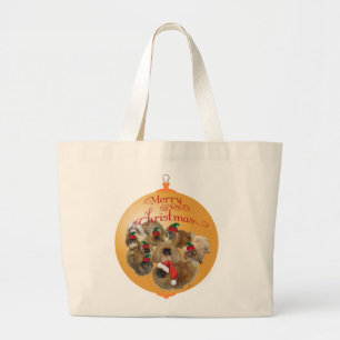 Grand Tote Bag Groupe de Pékinois Ornement