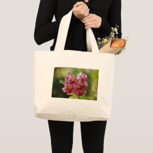Grand Tote Bag Groupe tropical d'orchidée de Vanda