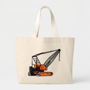 Grand Tote Bag Grue de construction orange