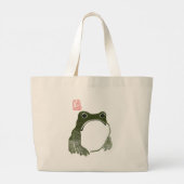 Grand Tote Bag Grumpy Grenouille japonaise crapaud 19ème siècle (Dos)
