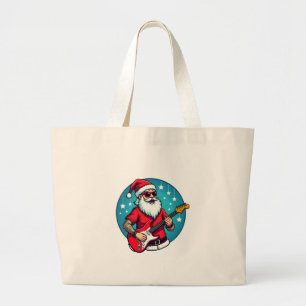 Grand Tote Bag Guitariste de Noël Rockmusic Noël (3)
