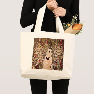 Grand Tote Bag Gustav Klimt - Peinture sur le chemin du jardin, t