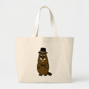 Grand Tote Bag Habille Groundhog