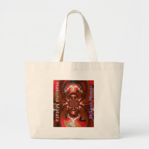 Grand Tote Bag Hakuna Matata Cadeaux Haloween rouge spécial