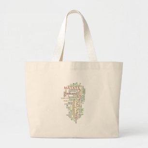 Grand Tote Bag Hakuna Matata Global Word Cloud Art