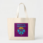 Grand Tote Bag Hakuna Matata Kenya - Papillons d'art Imprimer/Gra (Devant)