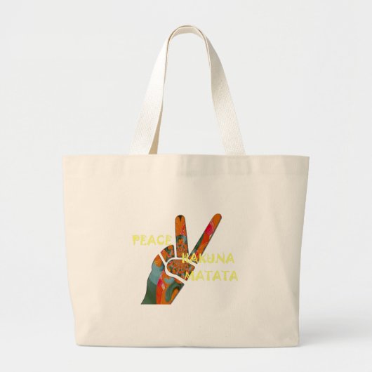 Grand Tote Bag Hakuna Matata Paix (Devant)
