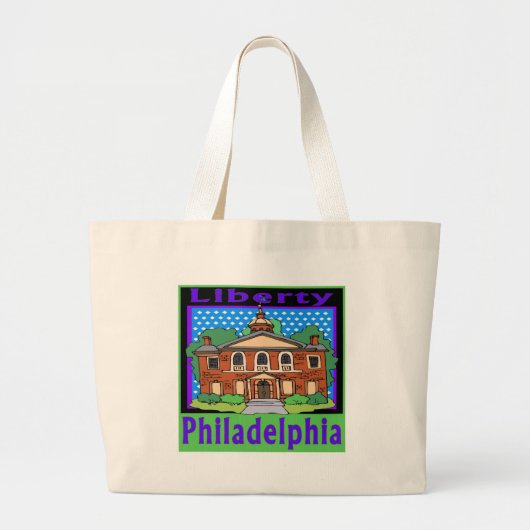 Grand Tote Bag Hall de la Liberté de Philadelphie (Devant)