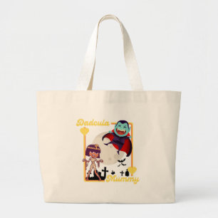 Grand Tote Bag Halloween de la famille effrayante