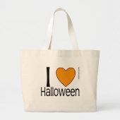 Grand Tote Bag Halloween du coeur (Devant)