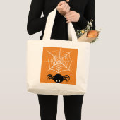 Grand Tote Bag Halloween Spider Web (Devant (produit))
