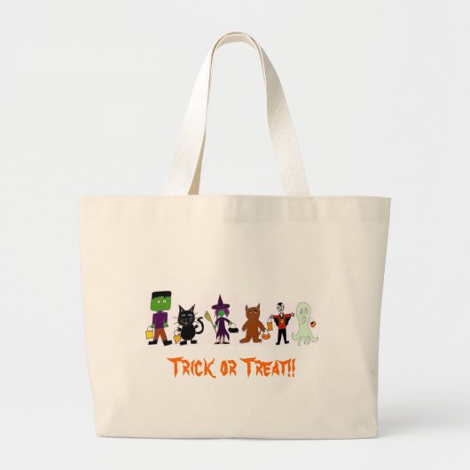 Grand Tote Bag HalloweenFriends (Devant)