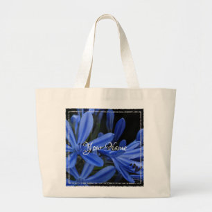 Grand Tote Bag HAMbyWG - Fleurs bleues minuscules