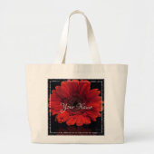 Grand Tote Bag HAMbyWG - Red Gerber (Devant)