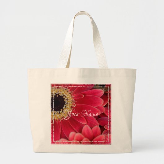 Grand Tote Bag HAMbyWG rose Gerber Daisy (Devant)