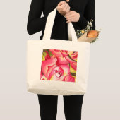 Grand Tote Bag Hannah Gordon rose roseau aquarelle rose (Devant (produit))
