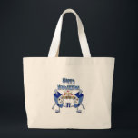 Grand Tote Bag Hanoukka Dancing Dreidels et Jelly Doughnut<br><div class="desc">You are viewing The Lee Hiller Designs Collection of Home and Office Decor,  Apparel,  Toxiques and Collectibles. The Designs include Lee Hiller Photographie et Mixed Media Digital Art Collection. You can view her her Nature photographiy at at http://HikeOurPlanet.com/ and follow her hiking blog within Hot Springs National Park.</div>