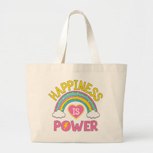 Grand Tote Bag Happiness is Power Rainbow