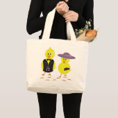 GRAND TOTE BAG "HAPPY EASTER" CHICS (Devant (produit))
