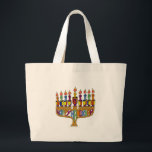Grand Tote Bag Happy Hanukkah Dreidels Menorah<br><div class="desc">You are viewing The Lee Hiller Design Collection. Appareil,  Venin & Collectibles Lee Hiller Photofy or Digital Art Collection. You can view her her Nature photographiy at at http://HikeOurPlanet.com/ and follow her hiking blog within Hot Springs National Park.</div>
