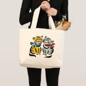 Grand Tote Bag Happy Kittens (Devant (produit))