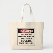 Grand Tote Bag Harmonica de danger (Devant)