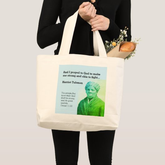 Grand Tote Bag HARRIET TUBMAN Quota Custom Scripture (Devant (produit))