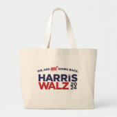 Grand Tote Bag Harris/Walz 2024 : Nous Ne Reviendrons Pas ! (Devant)