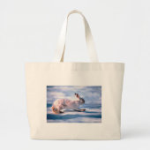 Grand Tote Bag Hâte blanche (Devant)