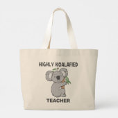 Grand Tote Bag Hautement Koalafied Koala Enseignant qualifié (Dos)