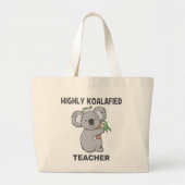 Grand Tote Bag Hautement Koalafied Koala Enseignant qualifié (Devant)