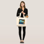 Grand Tote Bag Havre de sécurité (Devant (modèle))