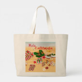 Grand Tote Bag Hawaii Christmas Beach Fourre-tout (Dos)