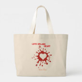 Grand Tote Bag Heart Splash Art – Creative Love Expression Design (Dos)