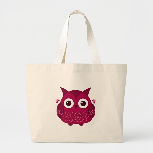 Grand Tote Bag Heart the Pink Owl (Devant)